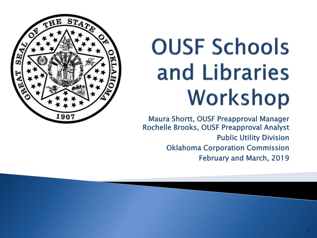 ousf schools and libraries workshop