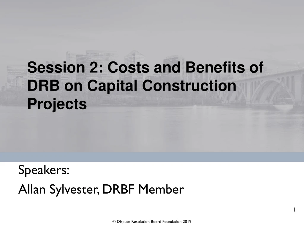 session 2 costs and benefits of drb on capital