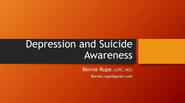 Depression and Suicide Awareness