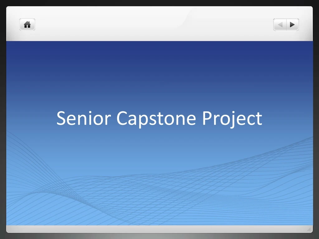 senior capstone project