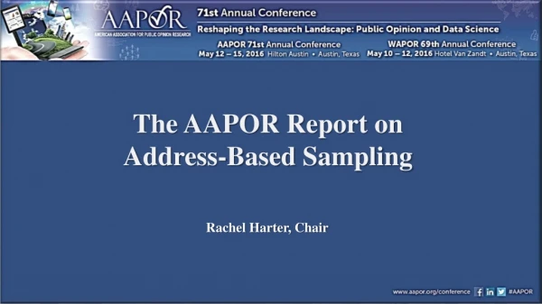 The AAPOR Report on Address-Based Sampling