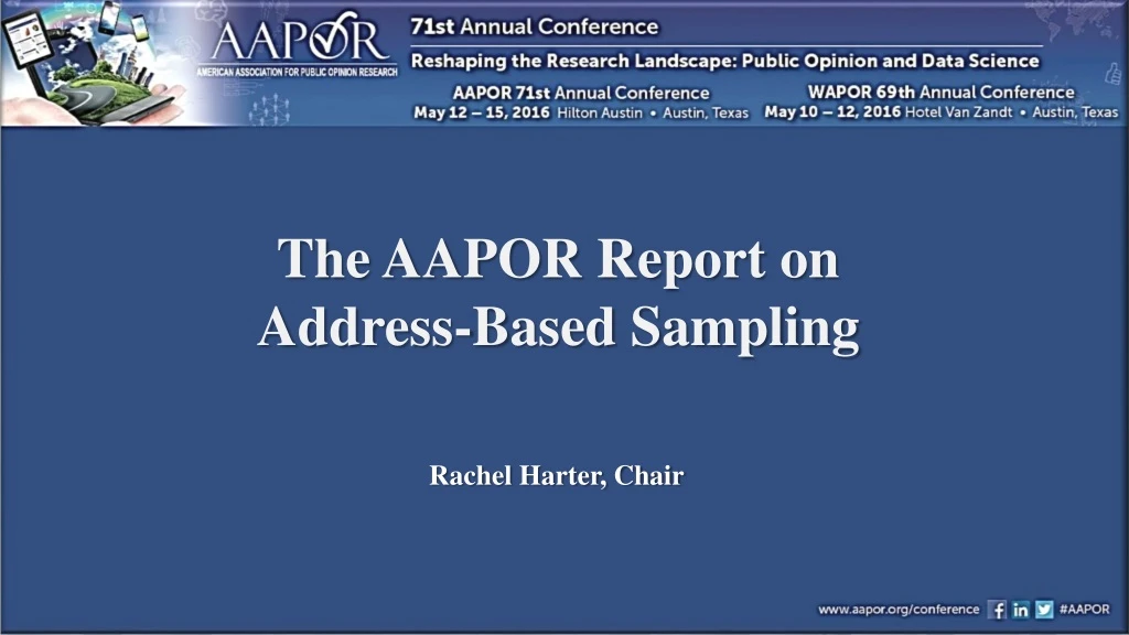 the aapor report on address based sampling