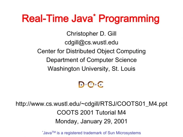 Real-Time Java * Programming