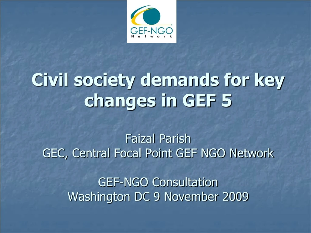 civil society demands for key changes