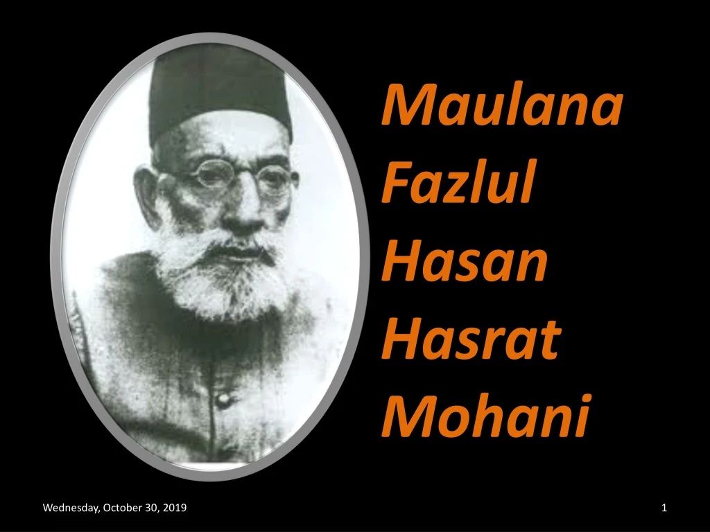 maulana fazlul hasan hasrat mohani