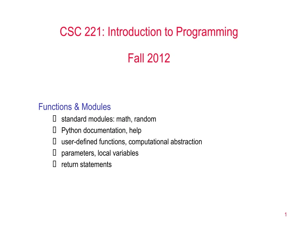 functions modules standard modules math random