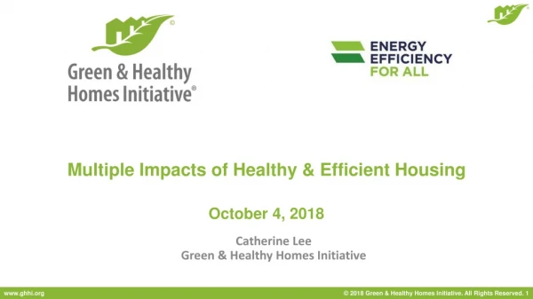 Catherine Lee Green &amp; Healthy Homes Initiative