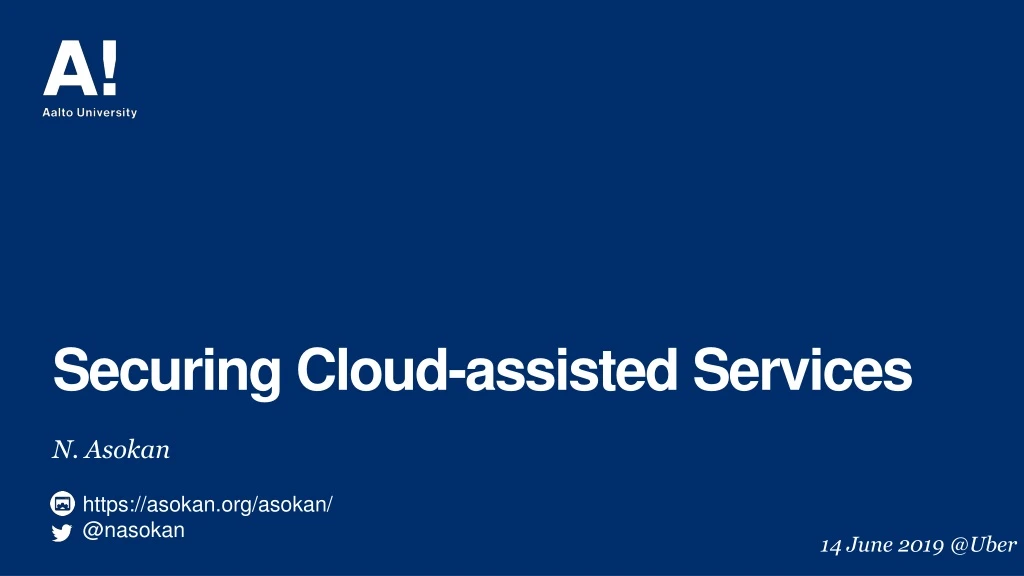 securing cloud assisted services