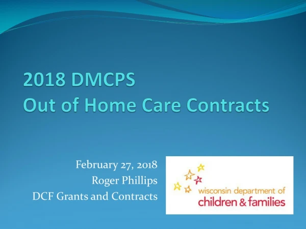 2018 DMCPS Out of Home Care Contracts