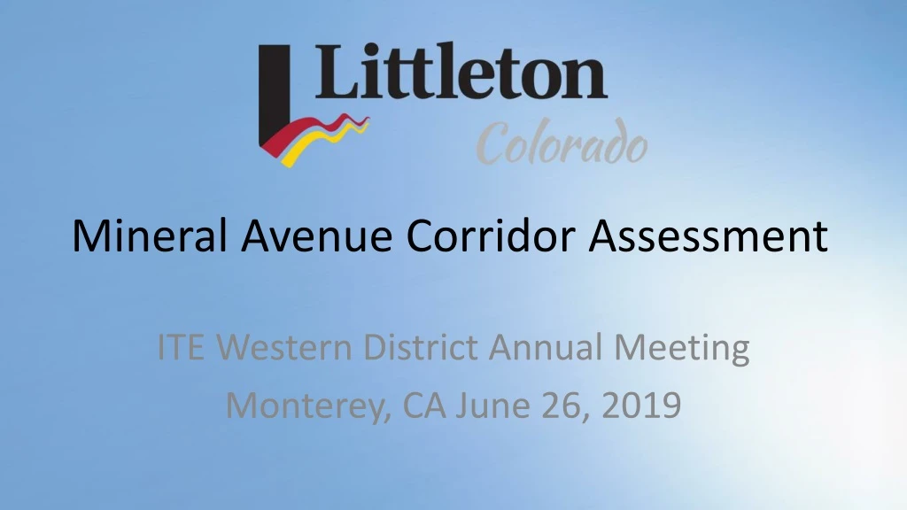 mineral avenue corridor assessment