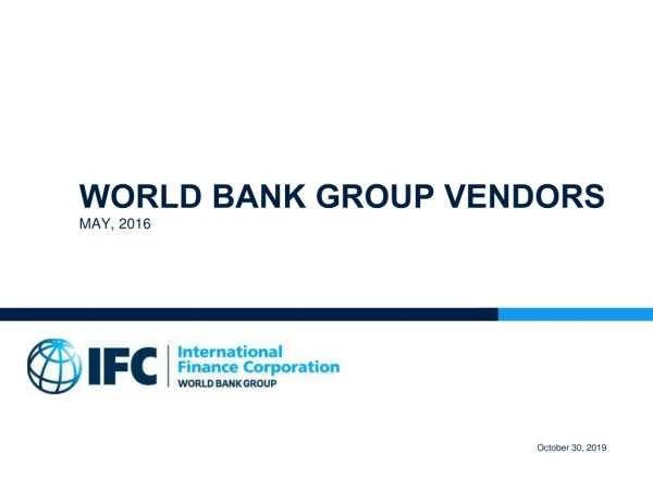 World Bank Group Vendors