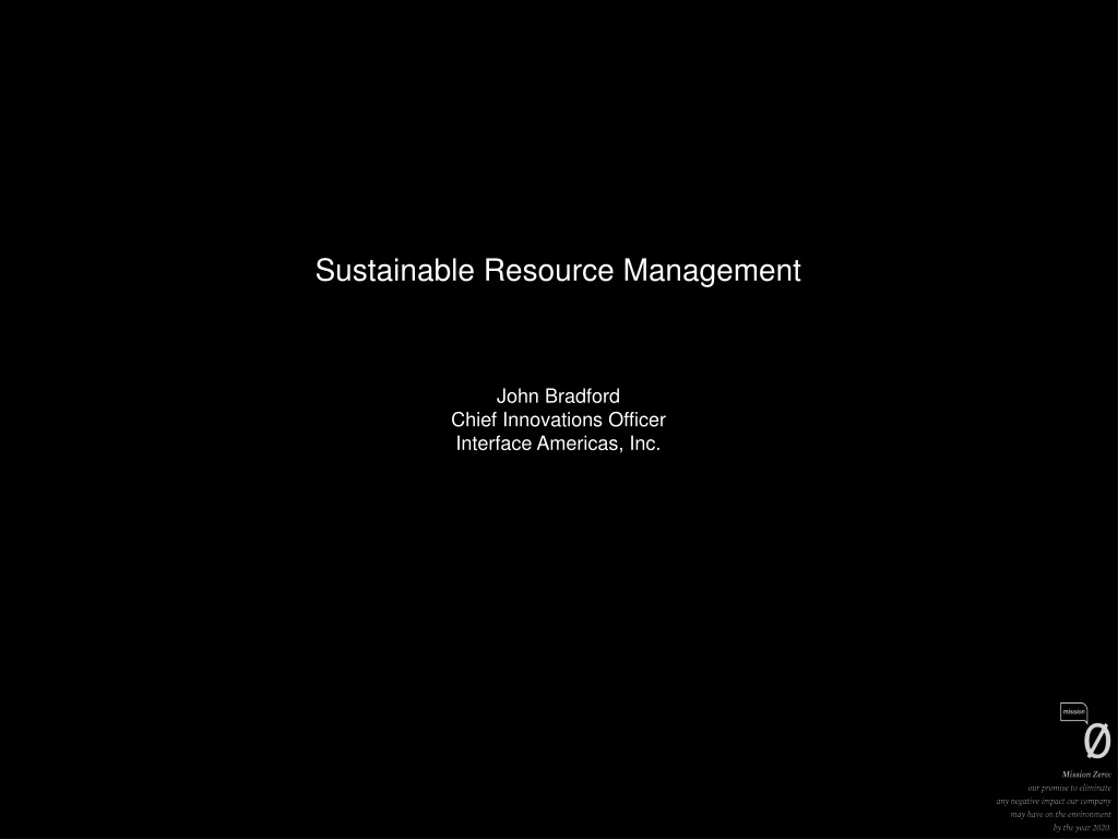 sustainable resource management