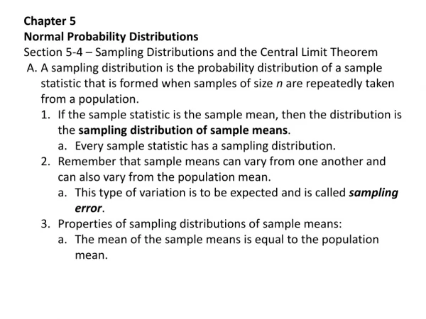 Chapter 5 Normal Probability Distributions