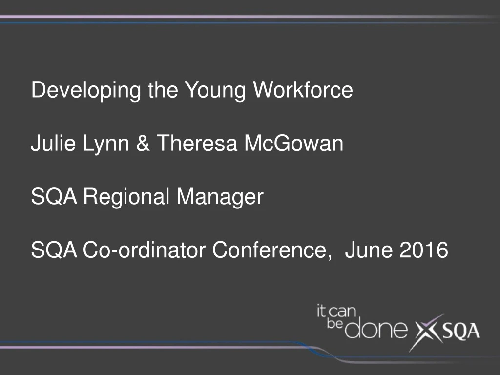 developing the young workforce julie lynn theresa