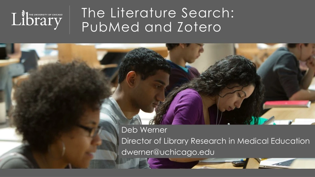 the literature search pubmed and zotero