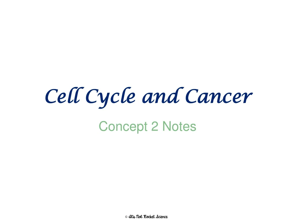 cell cycle and cancer