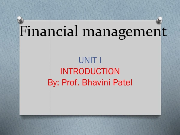 Financial management