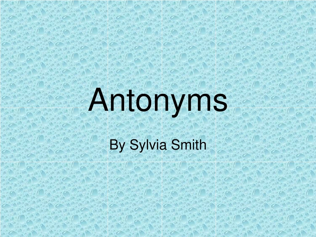 antonyms