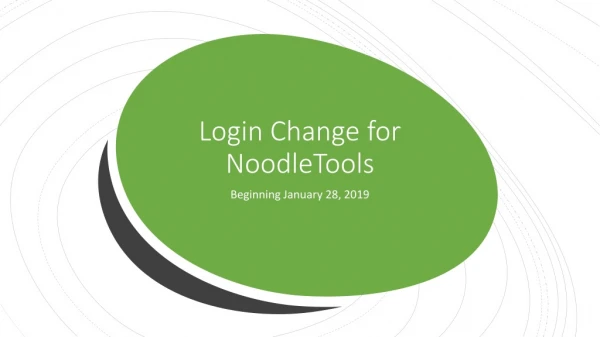 Login Change for NoodleTools