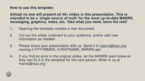 How to use this template: