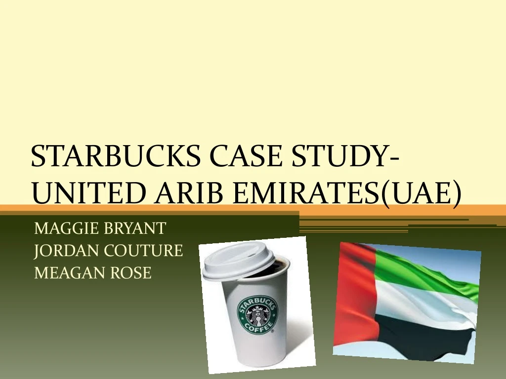 starbucks case study united arib emirates uae
