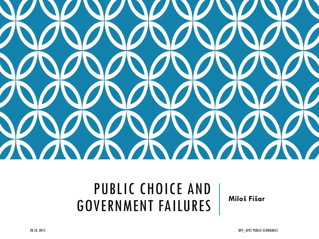 public choice and government failures