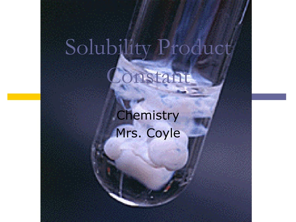 solubility product constant