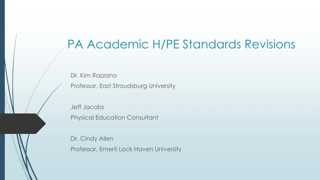 pa academic h pe standards revisions