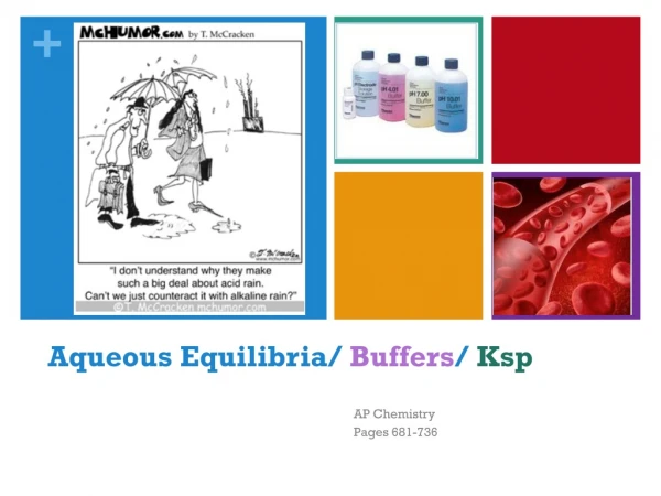 Aqueous Equilibria / Buffers / Ksp