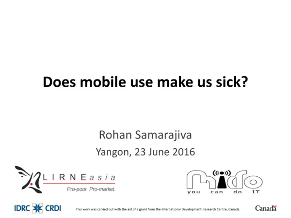 Does mobile use make us sick?