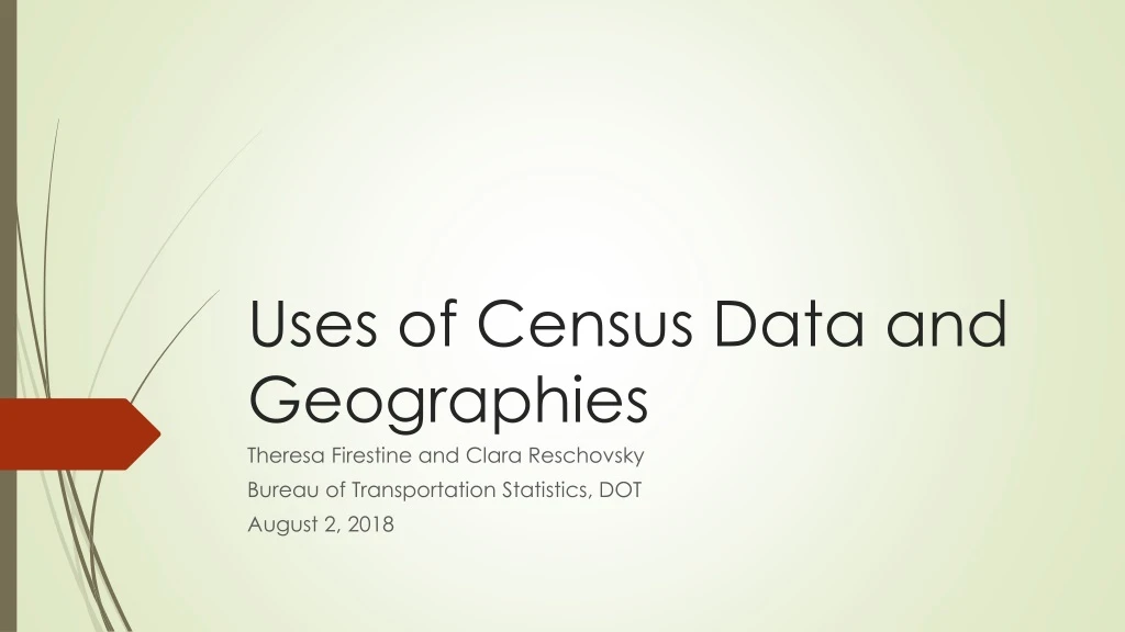 uses of census data and geographies