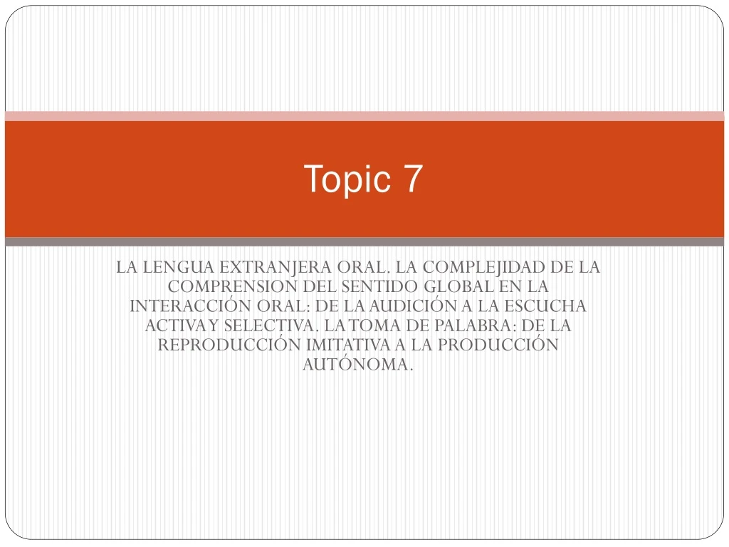 topic 7