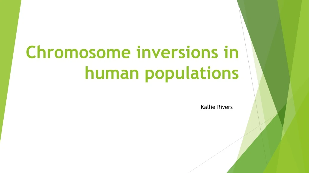 chromosome inversions in human populations