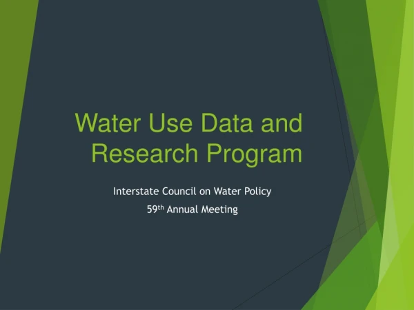 Water Use Data and Research Program