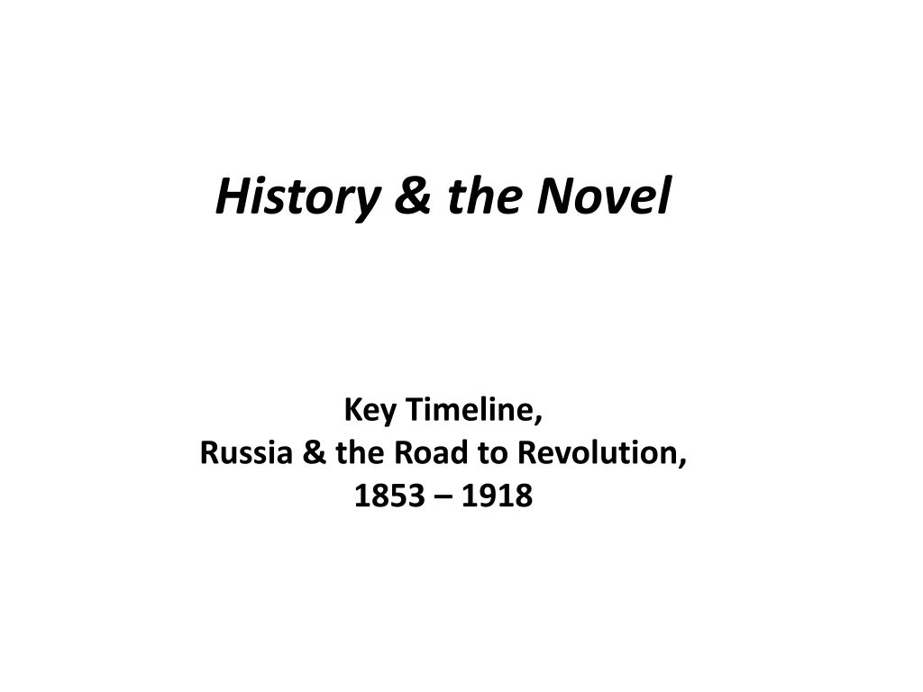 history the novel