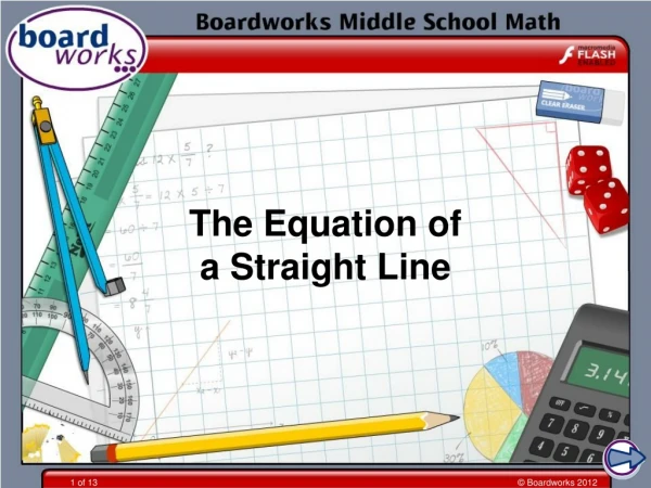 The Equation of a Straight Line