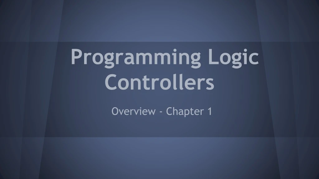 programming logic controllers