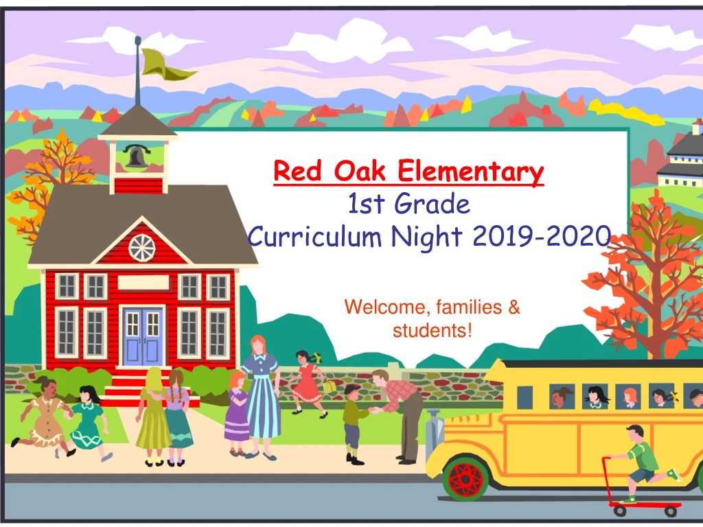 red oak elementary 1st grade curriculum night 2019 2020