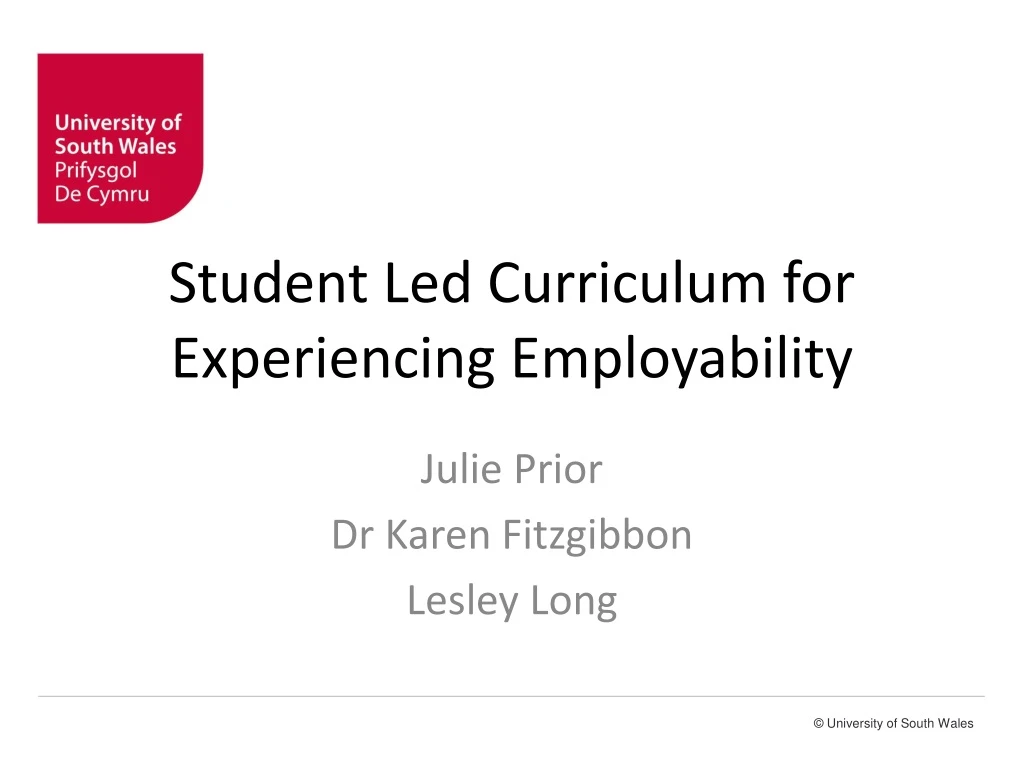 student led curriculum for experiencing employability