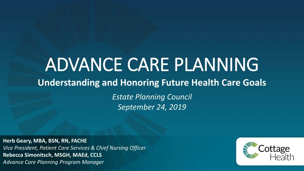 advance care planning understanding and honoring
