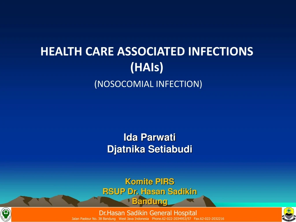 h ealth care associated infection s hais