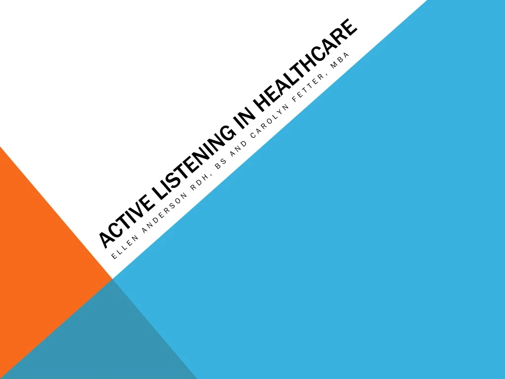 active listening in healthcare