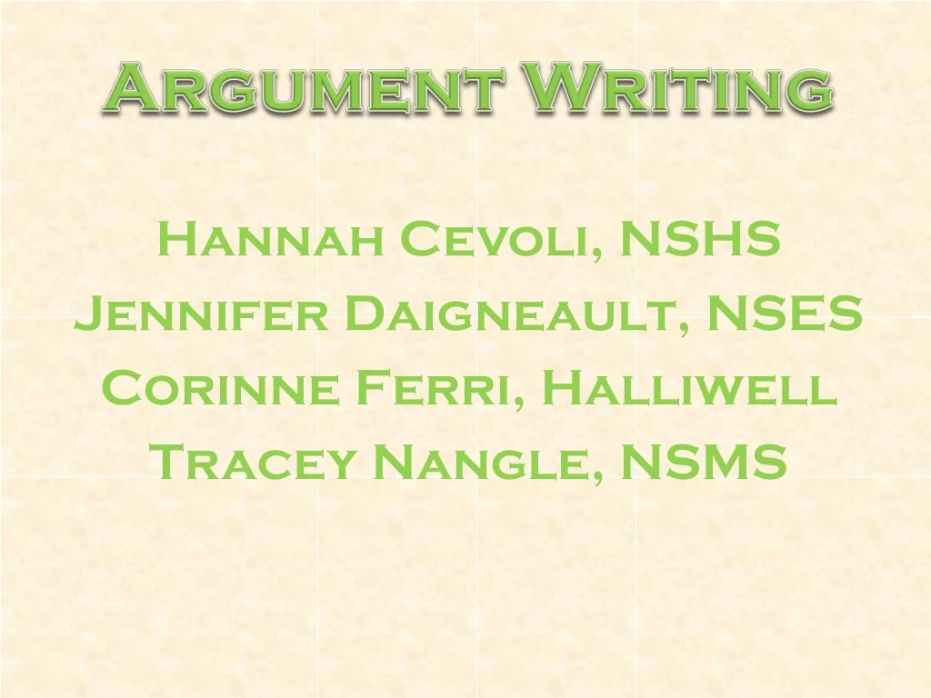 argument writing