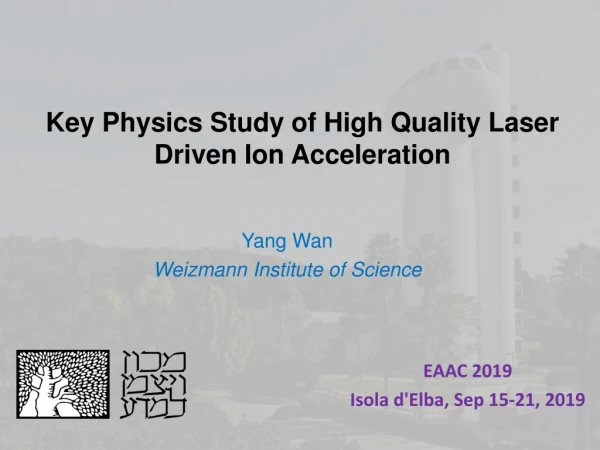 Key Physics Study of High Quality Laser Driven Ion Acceleration