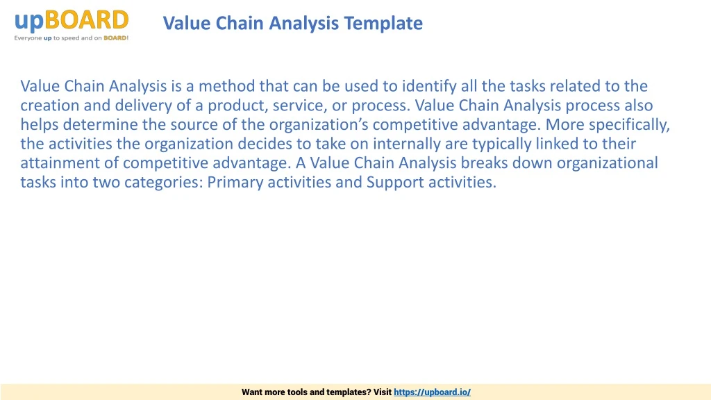 value chain analysis template