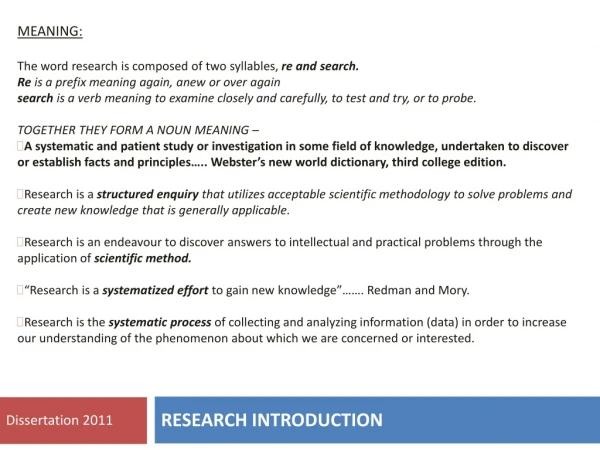 RESEARCH INTRODUCTION