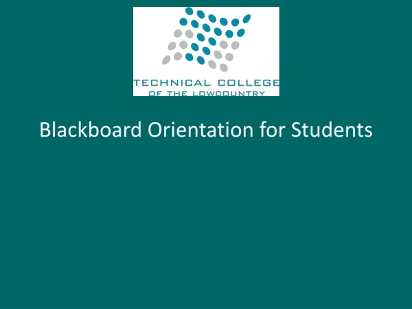 Blackboard Orientation for Students