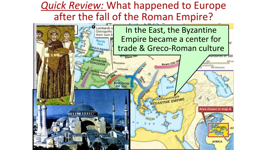 quick review what happened to europe after the fall of the roman empire
