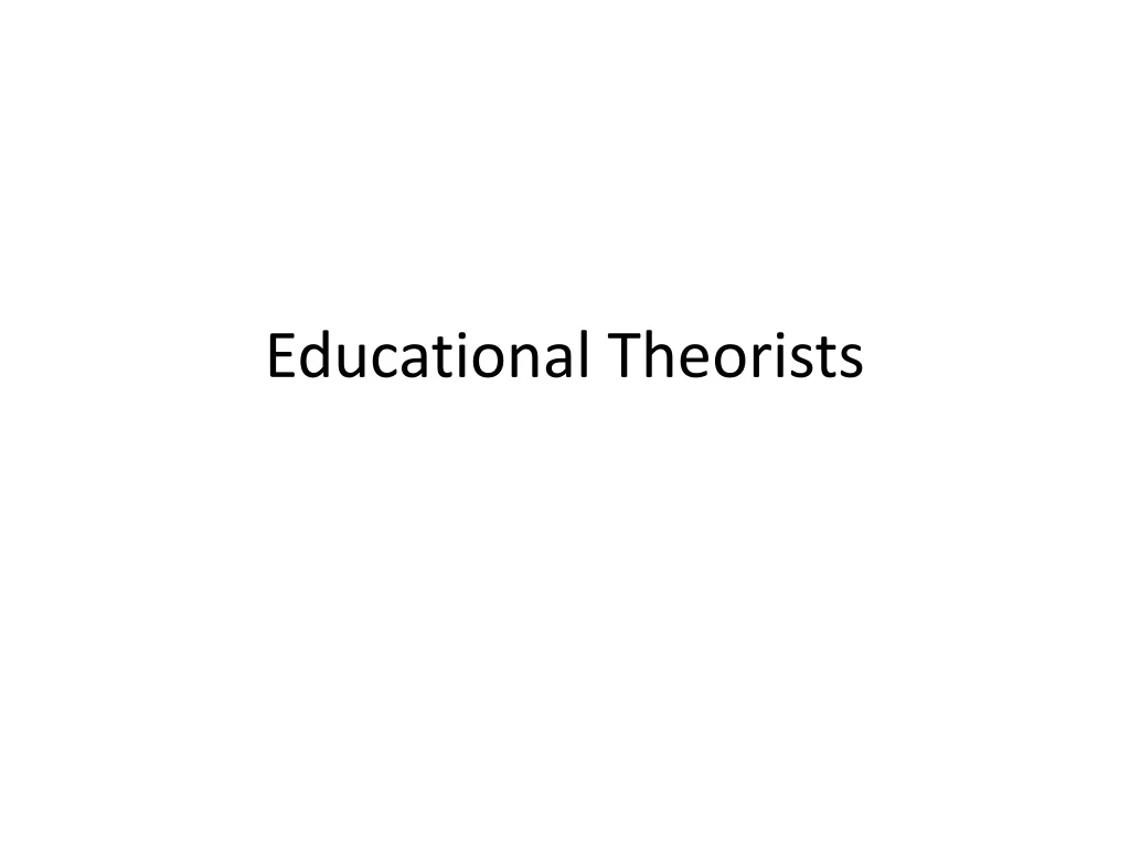 educational theorists