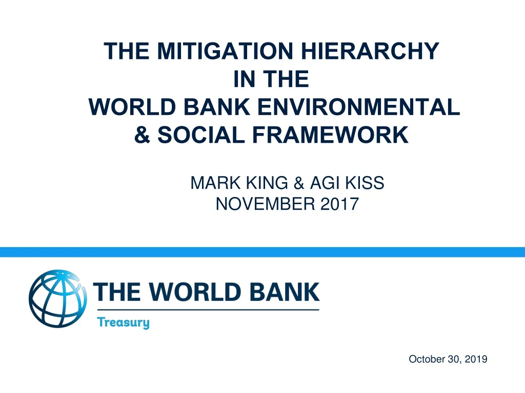 the mitigation hierarchy in the world bank environmental social framework